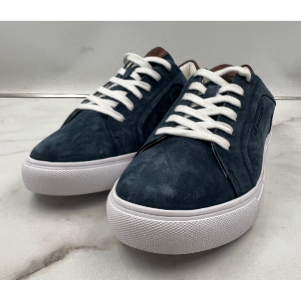 La Milano Sneaker Shoes Men's Sz 11 Navy Blue Suede Low Top Casual Lace Up